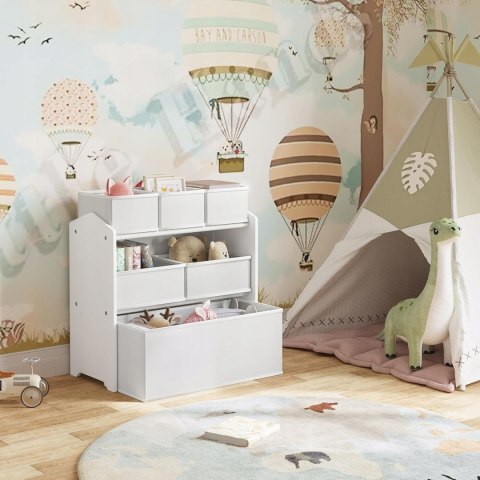 Regał dziecięcy organizer LESTARAIN (WOLTU) 63 x 30 x 60 cm biały