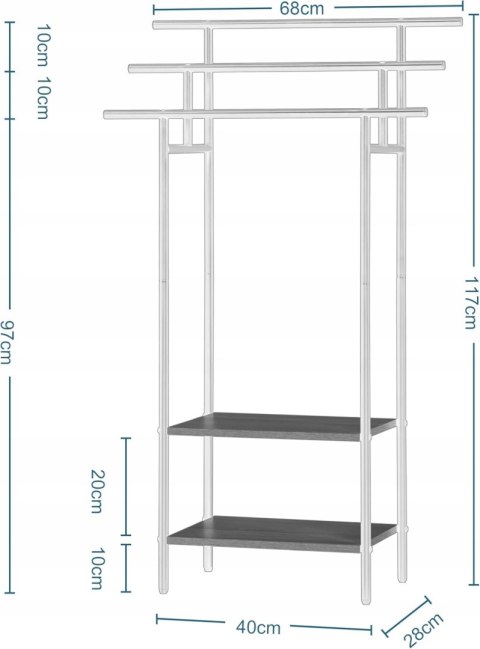 Regał łazienkowy Eugad czarny 68 x 28 x 117cm INDUSTRIALNY LOFT CZARNY BRĄZ Regał łazienkowy Eugad czarny 68 x 28 x 117cm INDUSTRIALNY LOFT CZARNY BRĄZ