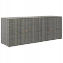 SZAFKA OGRODOWA VidaXL szara, 198x55,5x80 cm, rattan PE OUTLET