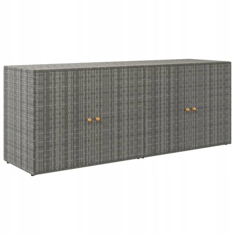 SZAFKA OGRODOWA VidaXL szara, 198x55,5x80 cm, rattan PE OUTLET SZAFKA OGRODOWA VidaXL szara, 198x55,5x80 cm, rattan PE OUTLET