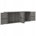 SZAFKA OGRODOWA VidaXL szara, 198x55,5x80 cm, rattan PE OUTLET