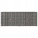 SZAFKA OGRODOWA VidaXL szara, 198x55,5x80 cm, rattan PE OUTLET