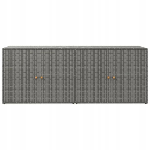 SZAFKA OGRODOWA VidaXL szara, 198x55,5x80 cm, rattan PE OUTLET SZAFKA OGRODOWA VidaXL szara, 198x55,5x80 cm, rattan PE OUTLET