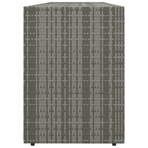 SZAFKA OGRODOWA VidaXL szara, 198x55,5x80 cm, rattan PE OUTLET SZAFKA OGRODOWA VidaXL szara, 198x55,5x80 cm, rattan PE OUTLET