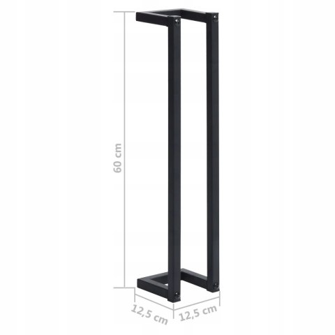 Stojak na ręcznik, czarny, 12,5x12,5x60 cm metal Stojak na ręcznik, czarny, 12,5x12,5x60 cm metal