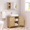 Szafka Pod Umywalkę Łazienkowa Eugad bambus brąz 60 x 60 x 30 cm