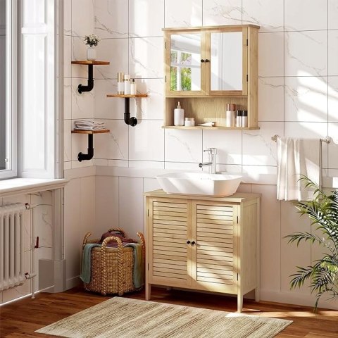 Szafka Pod Umywalkę Łazienkowa Eugad bambus brąz 60 x 60 x 30 cm Szafka Pod Umywalkę Łazienkowa Eugad bambus brąz 60 x 60 x 30 cm