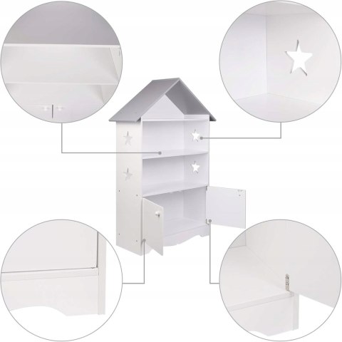 Szafka dziecięca woltu biała domek 27 x 62 x 115 cm