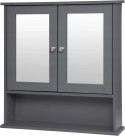 Szafka łazienkowa ścienna wisząca z lustrem 56 x 13 x 58.5 cm szara Eugad