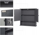 Szafka łazienkowa ścienna wisząca z lustrem 56 x 13 x 58.5 cm szara Eugad