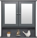 Szafka łazienkowa ścienna wisząca z lustrem 56 x 13 x 58.5 cm szara Eugad