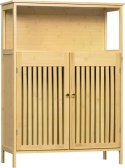 Szafka łazienkowa z bambusa stojąca komoda 70 x 98 x 32 cm jasny brąz