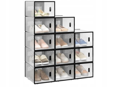 Szafka na buty modułowa Woltu 50 x 111,5 x 35,5 cm przezroczysty 12 pudełek Szafka na buty modułowa Woltu 50 x 111,5 x 35,5 cm przezroczysty 12 pudełek