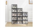 Szafka na buty modułowa Woltu 50 x 111,5 x 35,5 cm przezroczysty 12 pudełek