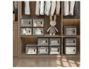 Szafka na buty modułowa Woltu 50 x 111,5 x 35,5 cm przezroczysty 12 pudełek