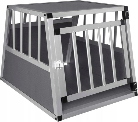 Transporter klatka dla średniego psa Aluminiowy 69 x 50 x 54 cm szary Transporter klatka dla średniego psa Aluminiowy 69 x 50 x 54 cm szary