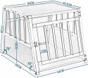 Transporter klatka dla średniego psa Aluminiowy 69 x 50 x 54 cm szary