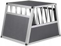 Transporter klatka dla średniego psa Aluminiowy 69 x 50 x 54 cm szary