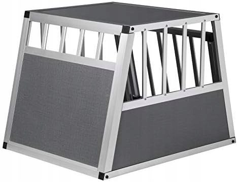 Transporter klatka dla średniego psa Aluminiowy 69 x 50 x 54 cm szary Transporter klatka dla średniego psa Aluminiowy 69 x 50 x 54 cm szary
