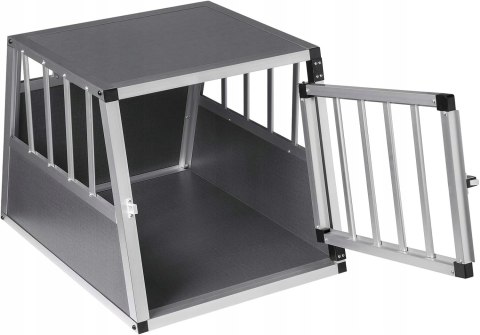 Transporter klatka dla średniego psa Aluminiowy 69 x 50 x 54 cm szary Transporter klatka dla średniego psa Aluminiowy 69 x 50 x 54 cm szary