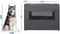 Transporter tekstylny dla psa duży Eugad szary 3XL 103 cm x 71 cm 79 cm