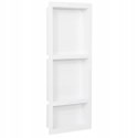 WNĘKA PRYSZNICOWA z 3 półkami biała połysk VidaXL 41x99x9 cm