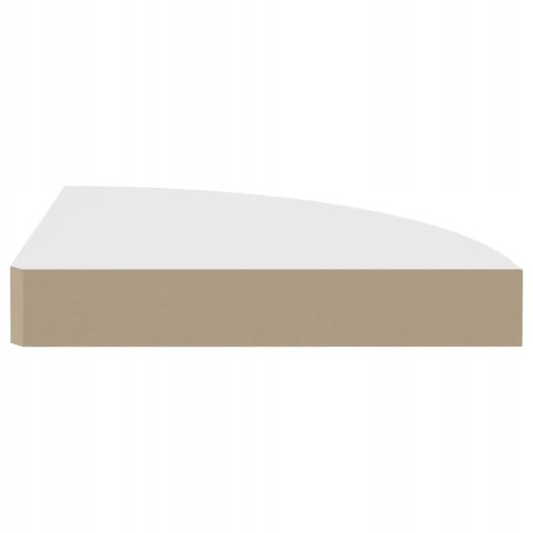 ZESTAW 2 NAROŻNYCH PÓŁEK ŚCIENNYCH płyta MDF 25 x 25 cm biały OUTLET ZESTAW 2 NAROŻNYCH PÓŁEK ŚCIENNYCH płyta MDF 25 x 25 cm biały OUTLET