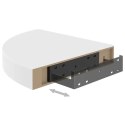 ZESTAW 2 NAROŻNYCH PÓŁEK ŚCIENNYCH płyta MDF 25 x 25 cm biały OUTLET