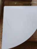 ZESTAW 2 NAROŻNYCH PÓŁEK ŚCIENNYCH płyta MDF 25 x 25 cm biały OUTLET