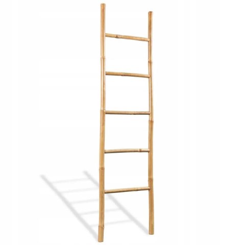 BAMBUSOWA DRABINKA na ręczniki, 5 szczebli, 150 cm vidaXL BAMBUSOWA DRABINKA na ręczniki, 5 szczebli, 150 cm vidaXL