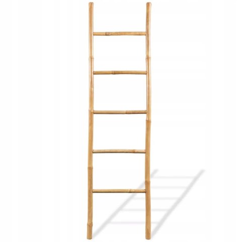 BAMBUSOWA DRABINKA na ręczniki, 5 szczebli, 150 cm vidaXL BAMBUSOWA DRABINKA na ręczniki, 5 szczebli, 150 cm vidaXL