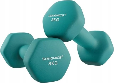 HANTLE POWLEKANE NEOPRENOWE ZESTAW zielone 2 x 3 kg HANTLE POWLEKANE NEOPRENOWE ZESTAW zielone 2 x 3 kg