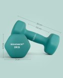 HANTLE POWLEKANE NEOPRENOWE ZESTAW zielone 2 x 3 kg