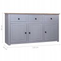 KOMODA vidaXL 135 x 40 x 80cm odcienie szarości matowe