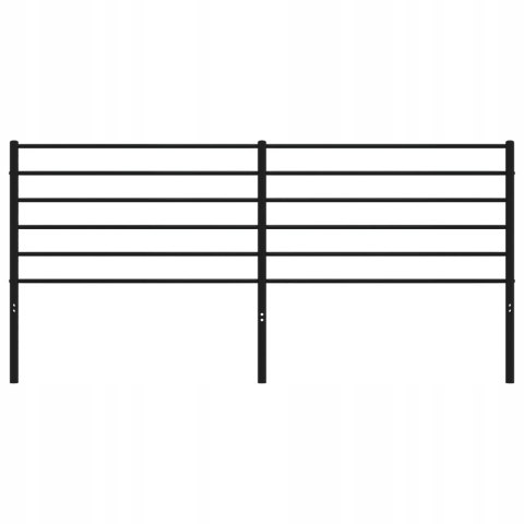 METALOWE WEZGŁOWIE, czarne, 180 cm vidaxl METALOWE WEZGŁOWIE, czarne, 180 cm vidaxl