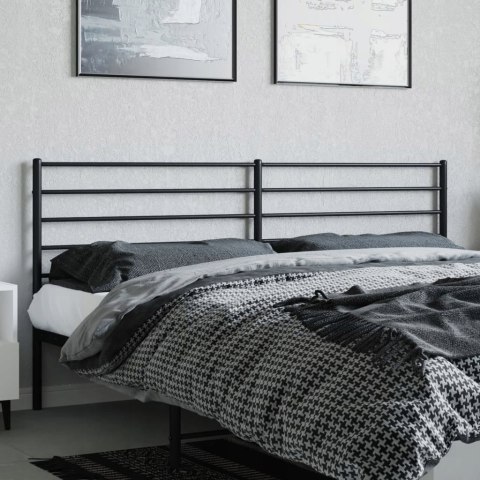 METALOWE WEZGŁOWIE, czarne, 180 cm vidaxl METALOWE WEZGŁOWIE, czarne, 180 cm vidaxl