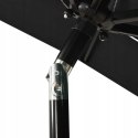 PARASOL OGRODOWY 3-poziomowy na aluminiowym słupku, czarny,