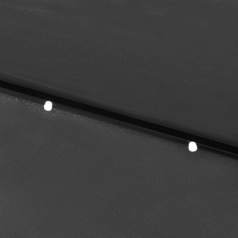 PARASOL OGRODOWY z lampkami LED na stalowym słupku antracyt