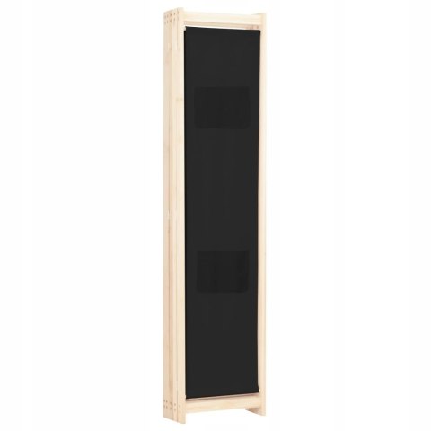 PARAWAN 5-panelowy, czarny, 200 x 170 x 4 cm, tkanina vidaXL PARAWAN 5-panelowy, czarny, 200 x 170 x 4 cm, tkanina vidaXL
