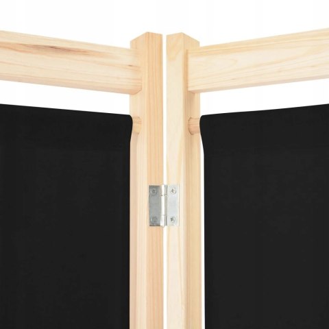 PARAWAN 5-panelowy, czarny, 200 x 170 x 4 cm, tkanina vidaXL PARAWAN 5-panelowy, czarny, 200 x 170 x 4 cm, tkanina vidaXL