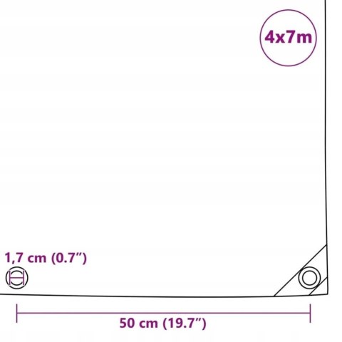PLANDEKA VidaXL 43836 niebieska 650 g/m2 7x4 m PLANDEKA VidaXL 43836 niebieska 650 g/m2 7x4 m