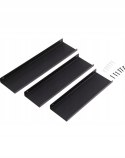 PÓŁKI METALOWE PŁYWAJĄCE 3 SZTUKI 35x9,5 cm CZARNE