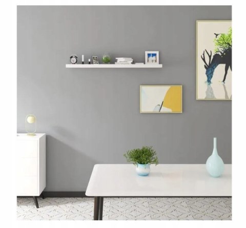 Półka pływająca wisząca płyta MDF Woltu 80 x 20 cm biały Półka pływająca wisząca płyta MDF Woltu 80 x 20 cm biały