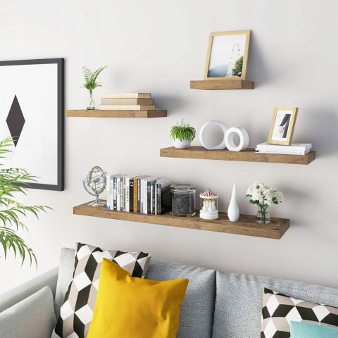 Półka pływająca wisząca płyta MDF Woltu 90 x 23 cm dąb rustykalny Półka pływająca wisząca płyta MDF Woltu 90 x 23 cm dąb rustykalny