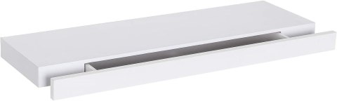 Półka ścienna wisząca biała WOLTU z szufladą 80 x 25 x 5 cm Półka ścienna wisząca biała WOLTU z szufladą 80 x 25 x 5 cm