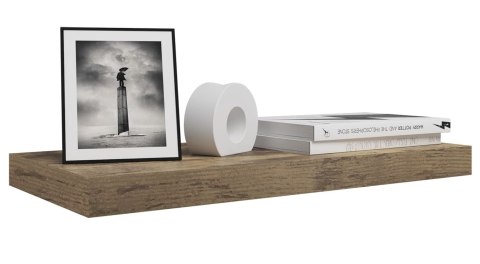 Półka ścienna wisząca płyta MDF Woltu 50 x 23 cm buk ciemny