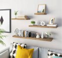 Półka ścienna wisząca płyta MDF Woltu 50 x 23 cm buk ciemny