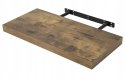 Półka ścienna wisząca płyta MDF Woltu 50 x 23 cm buk ciemny