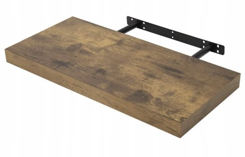Półka ścienna wisząca płyta MDF Woltu 50 x 23 cm buk ciemny