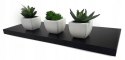 Półka wisząca ścienna MDF eSituro 40 x 15 cm czarny